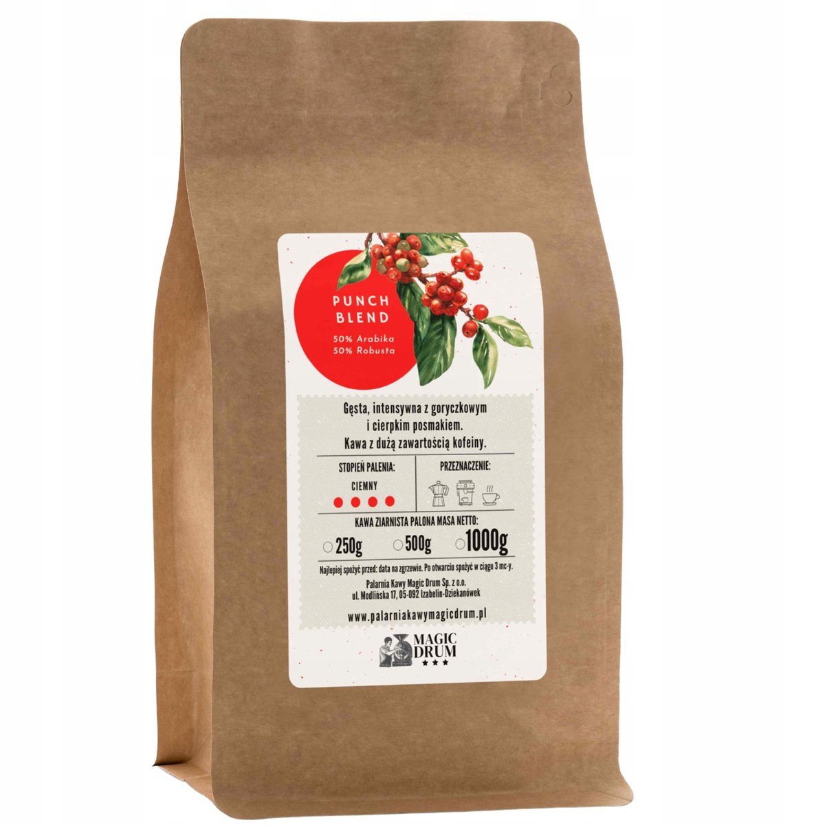 Kawa ziarnista 250g PUNCH BLEND 50/50