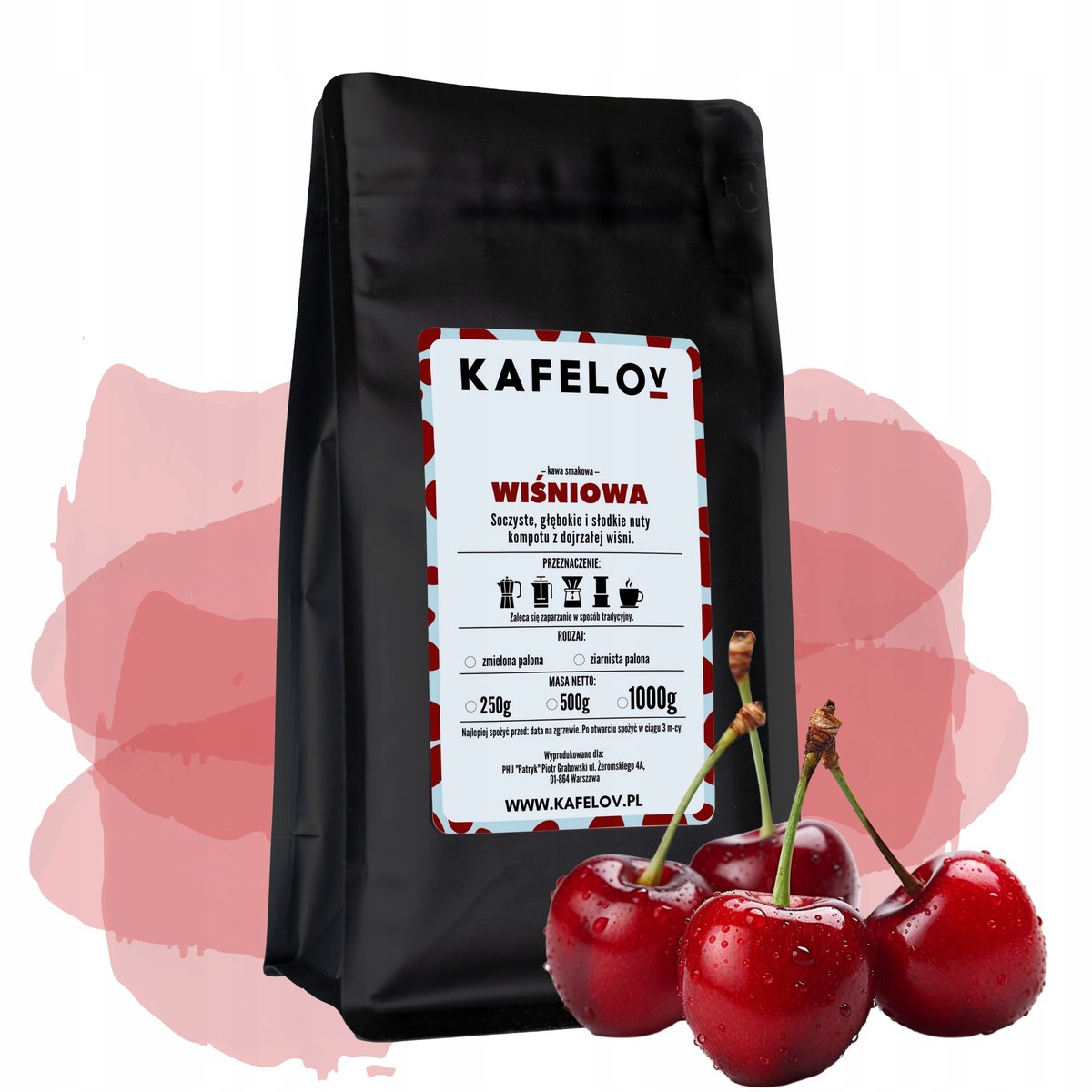 Kawa Kafelov smakowa WIŚNIOWA 500g mielona