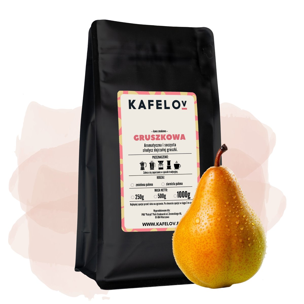 Kawa Kafelov smakowa GRUSZKOWA 250g mielona