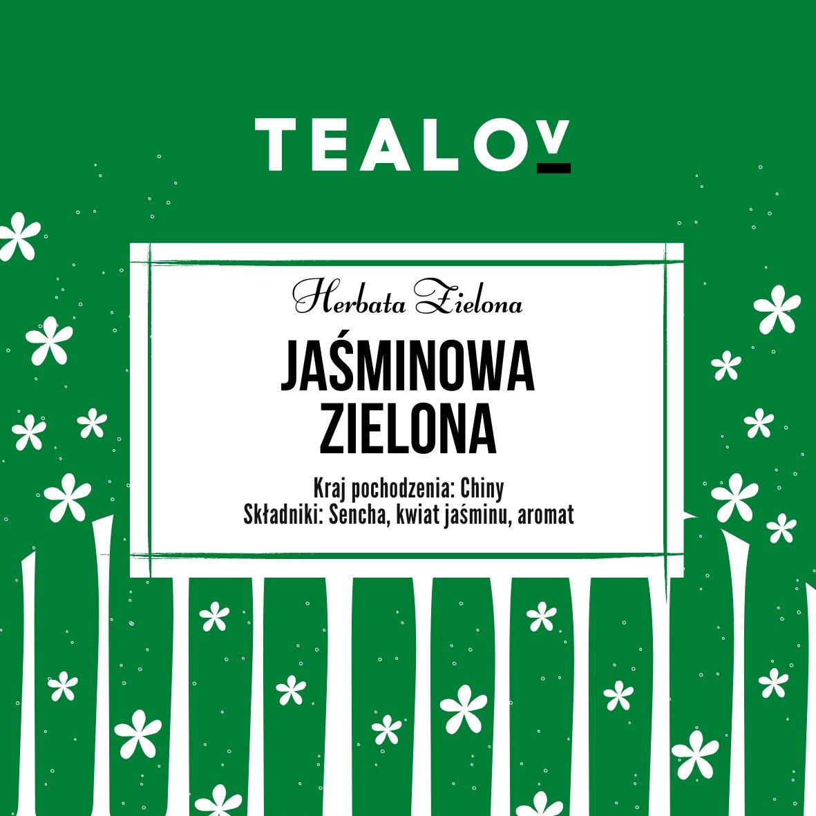 Herbata TEALOV zielona JAŚMINOWA 100g