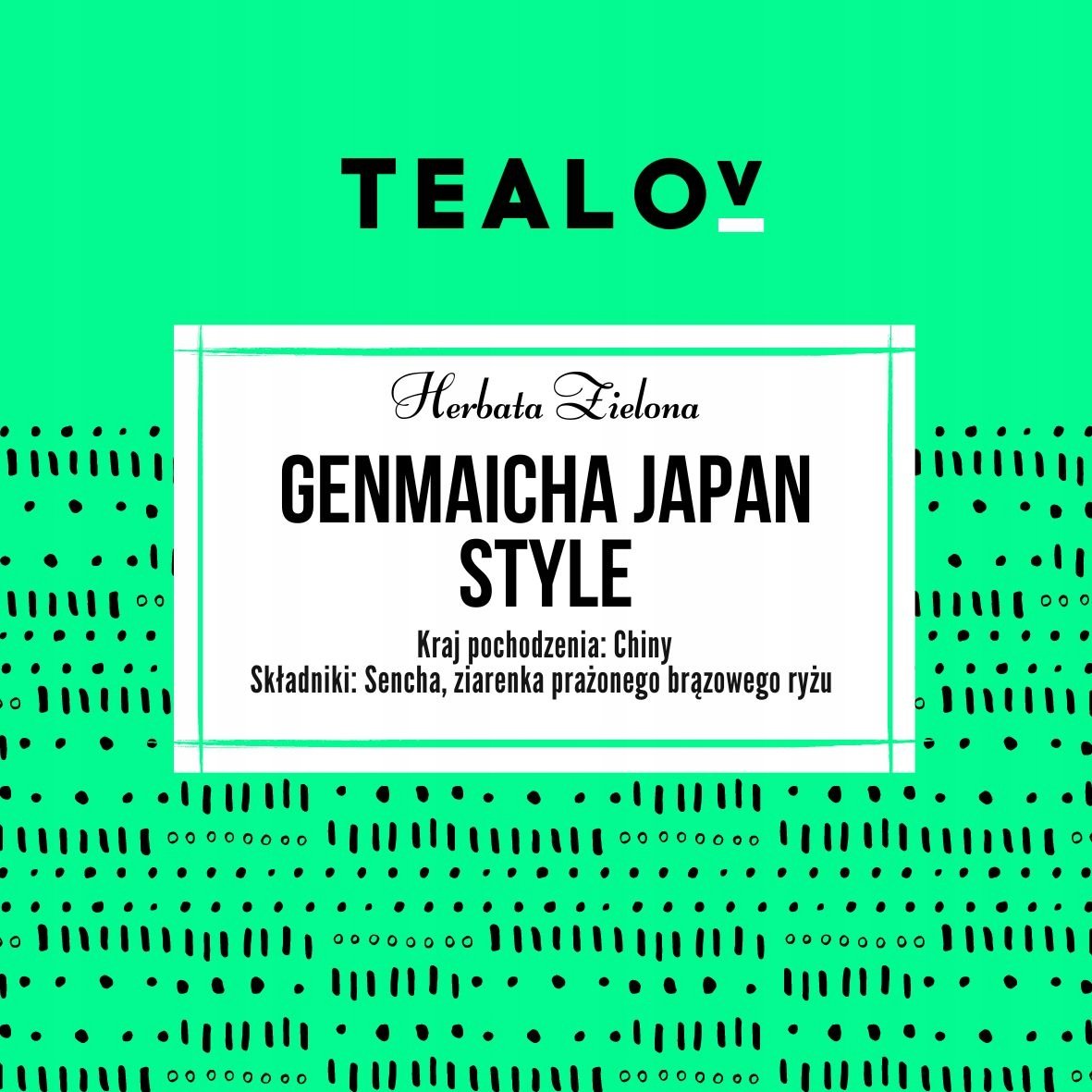 Herbata TEALOV zielona GENMAICHA JAPAN STYLE 50g