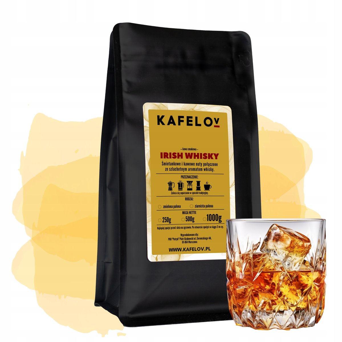 Kawa Irish Whi sky ziarnista 250 g smakowa arabika