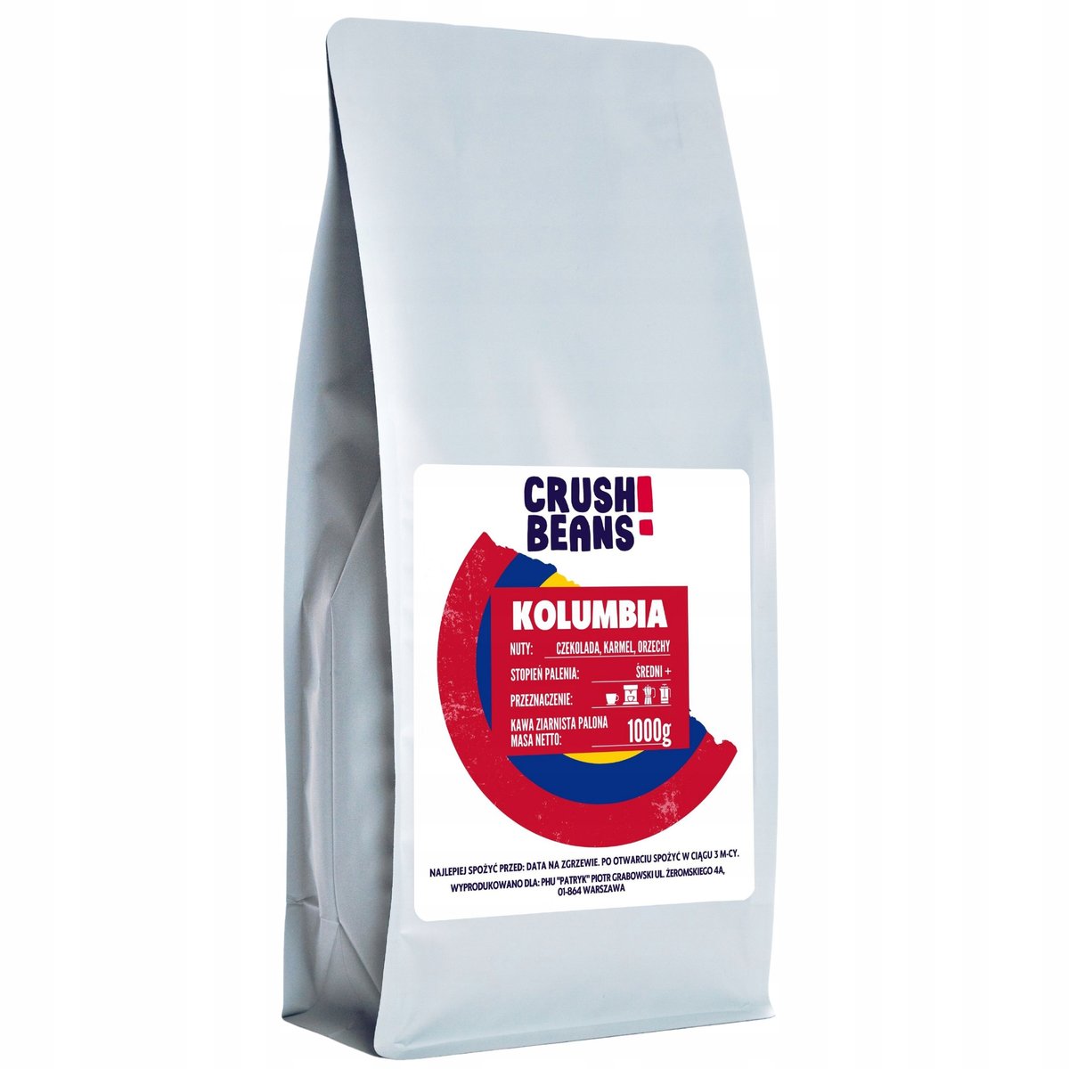 Kawa mielona 1kg KOLUMBIA Crush Beans Arabika