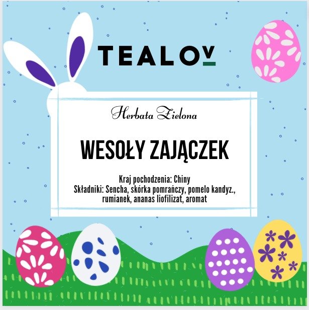 Herbata zielona sencha 50g TEALOV WESOŁY ZAJĄCZEK