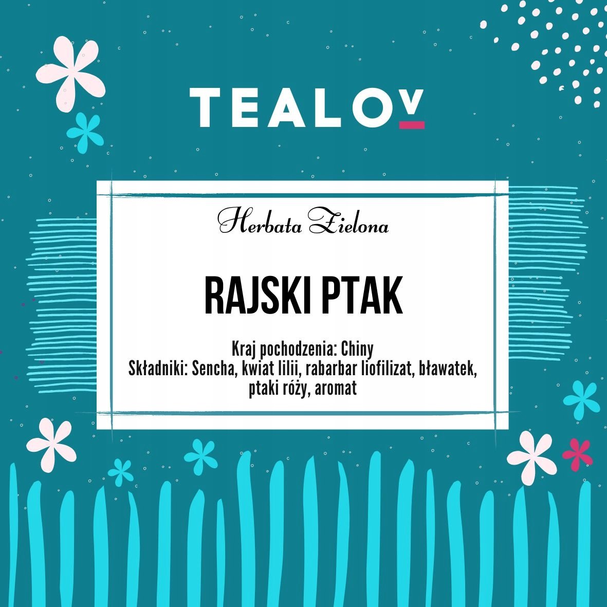 Herbata TEALOV zielona RAJSKI PTAK 100g