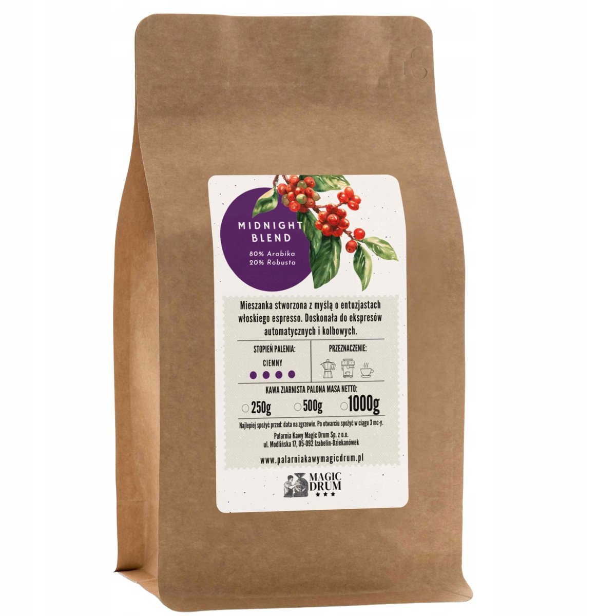 Kawa Magic Drum MIDNIGHT BLEND 500g ziarno