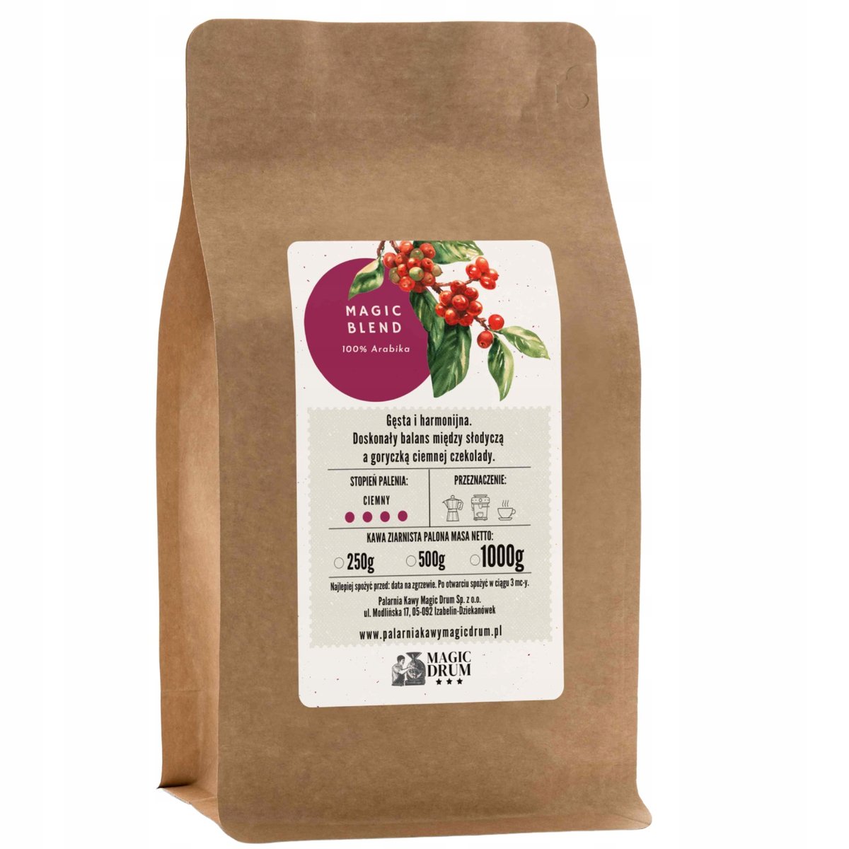 Kawa ziarnista 250 g Magic Blend świeżo palona arabika