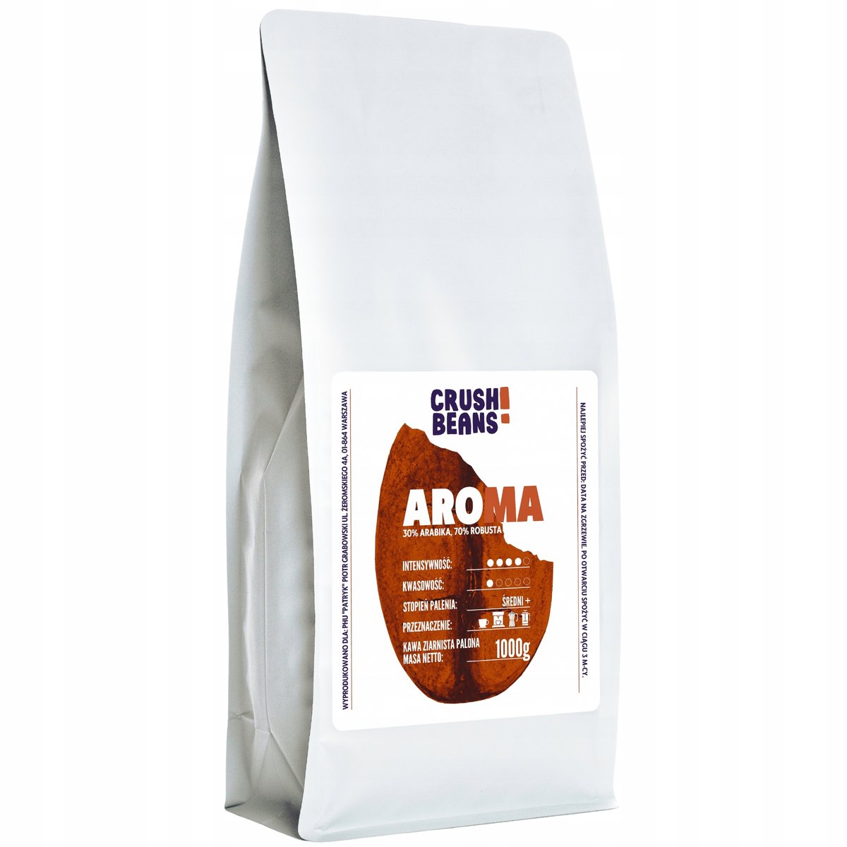 Kawa mielona 1kg AROMA Crush Beans świeżo palona