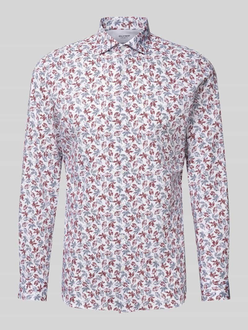 Koszula biznesowa o kroju slim fit z kołnierzykiem typu kent