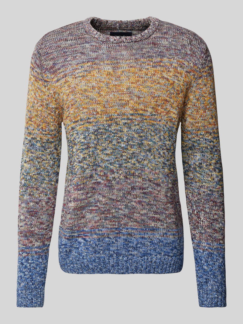 Sweter z dzianiny z okrągłym dekoltem
