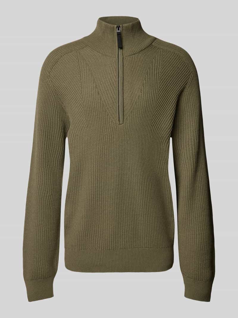 Sweter z dzianiny ze stójką model ‘FINTO’