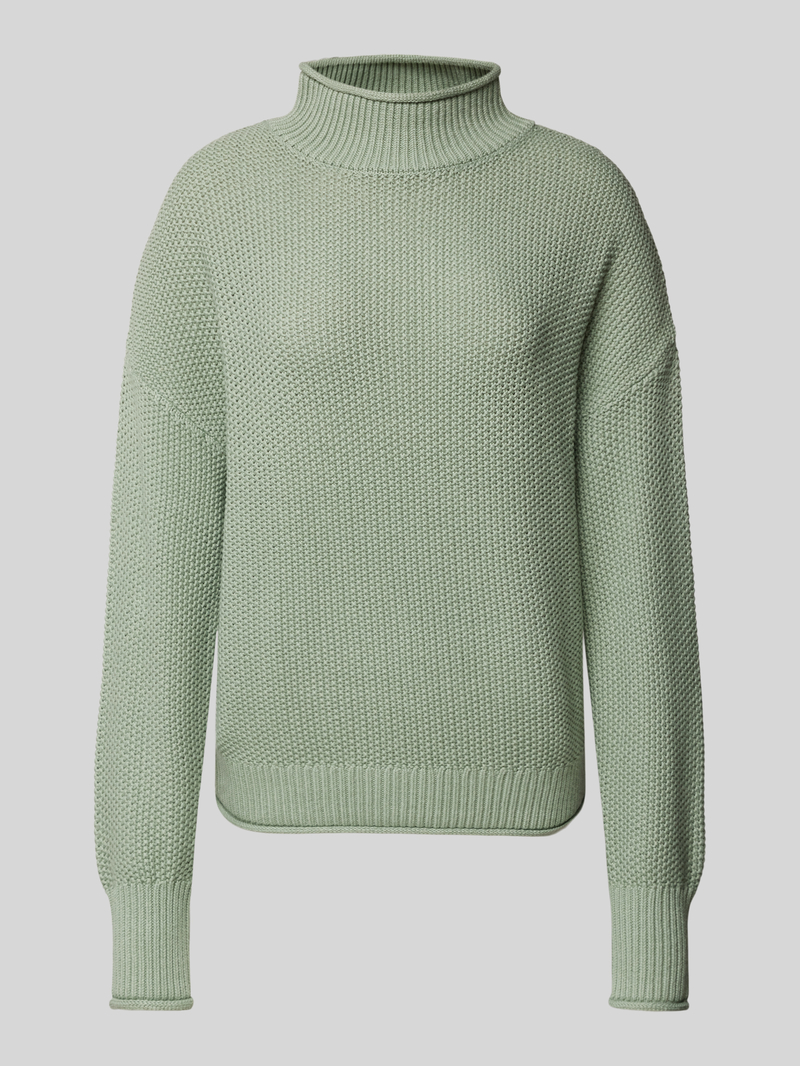 Sweter z dzianiny ze stójką