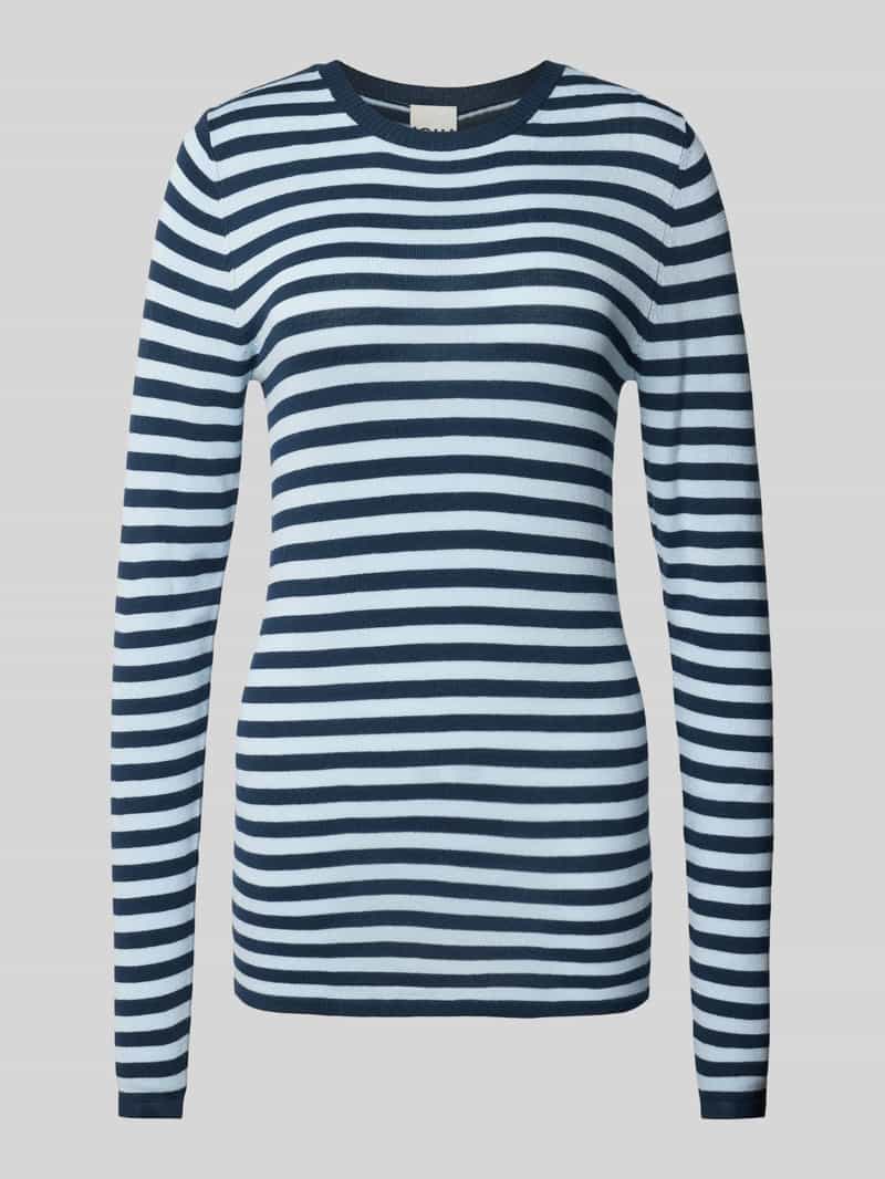 Sweter z dzianiny z okrągłym dekoltem model ‘DIANE’
