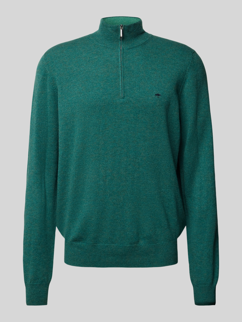 Sweter z dzianiny z kołnierzem