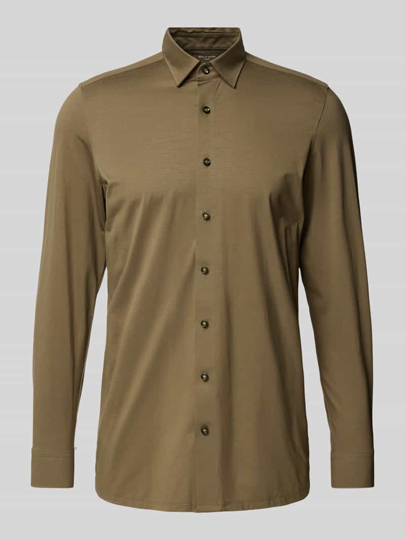 Koszula biznesowa o kroju regular fit z kołnierzykiem typu kent