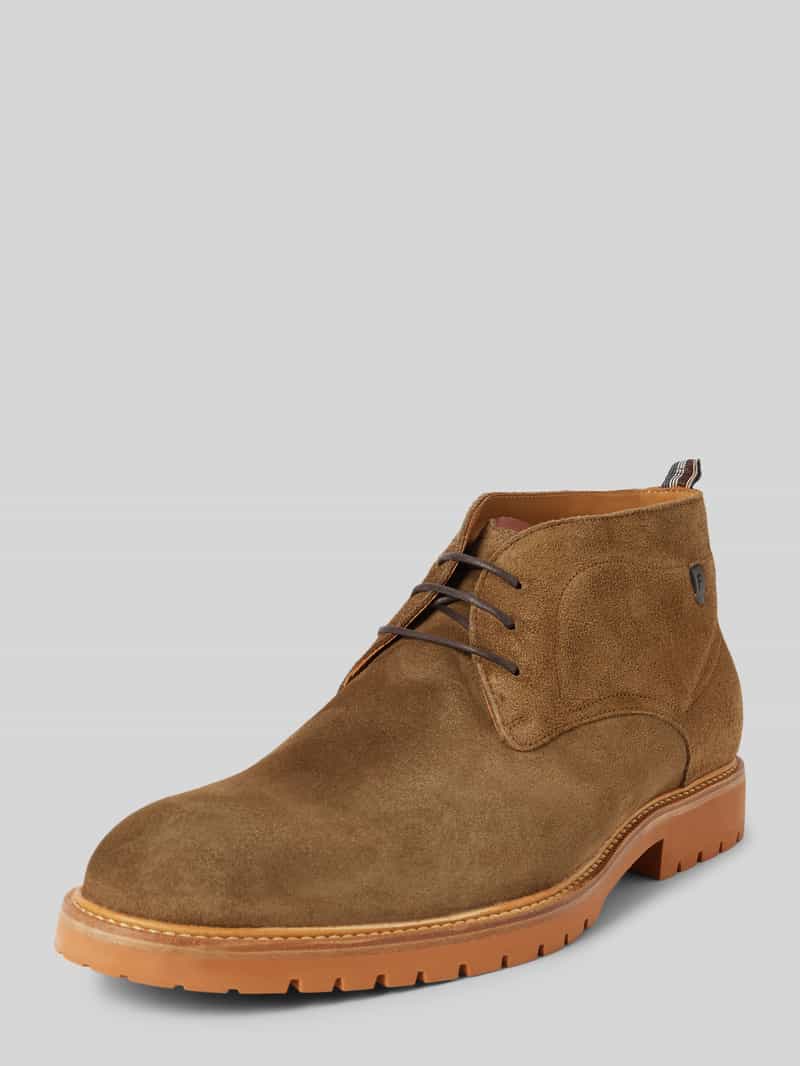 Buty skórzane z naszywką z logo model ‘De Karper’