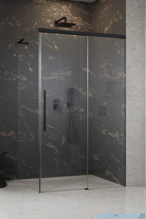 Radaway Idea 8 QL XL Black Kdj kabina 120x100cm prawa czarny mat/szkło przejrzyste 10560617-54-01R/10570572-01-01/10580100-01-01L