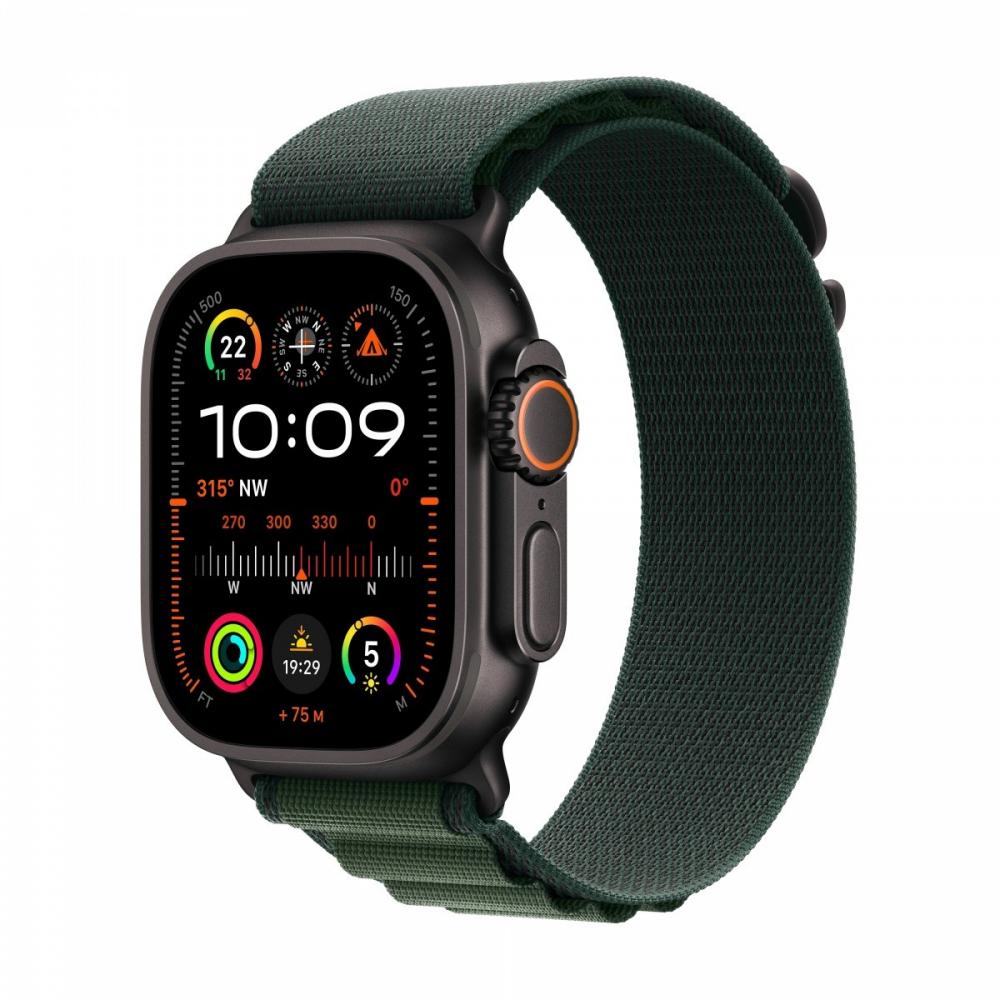 Apple Watch Ultra 2 GPS + Cellular 49mm Tytan czarny opaska Alpine S Zielony