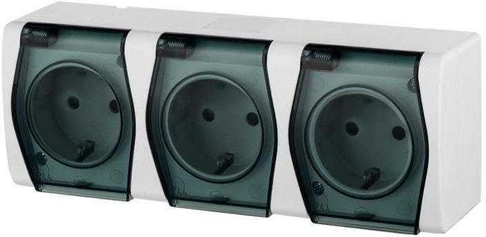 LEDart EPN potrójne z uziemieniem Schuko hermetyczne HERMES 2 1026-01