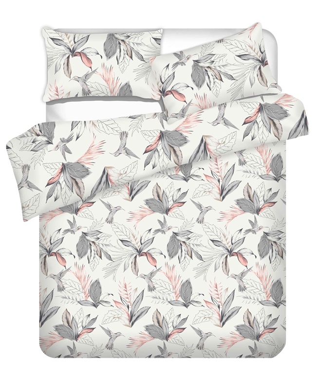 Komplet pościeli Domoletti, biały/szary, 160x200 cm