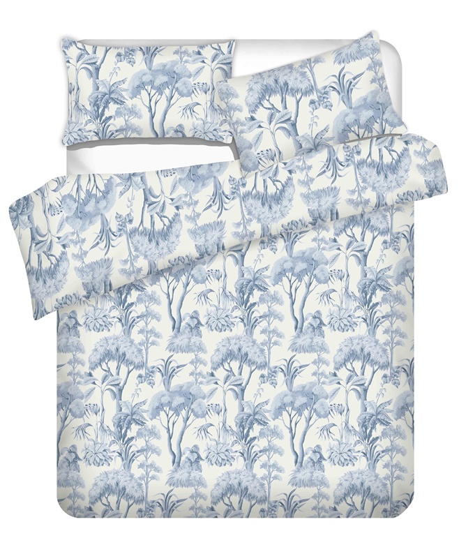 Komplet pościeli Domoletti, biały/jasnoniebieski, 160x200 cm