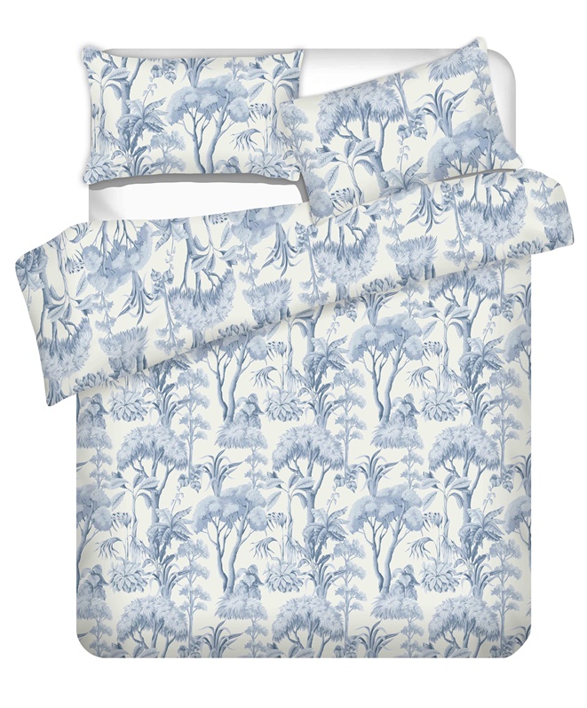 Komplet pościeli Domoletti, biały/jasnoniebieski, 200x220 cm