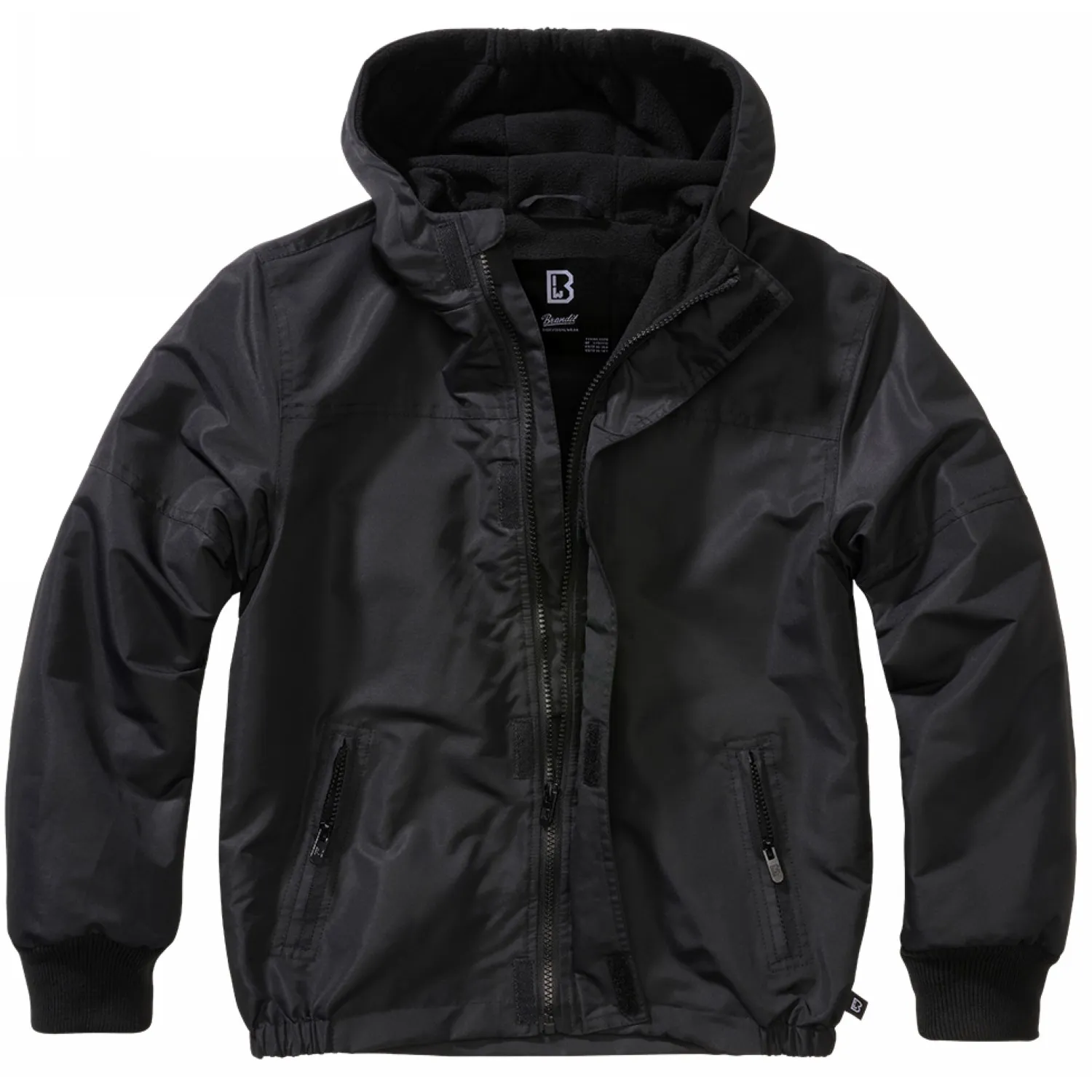 Kurtka dziecięca BRANDIT Windbreaker Frontzip - Czarna 146-152 (11-12 Lat)