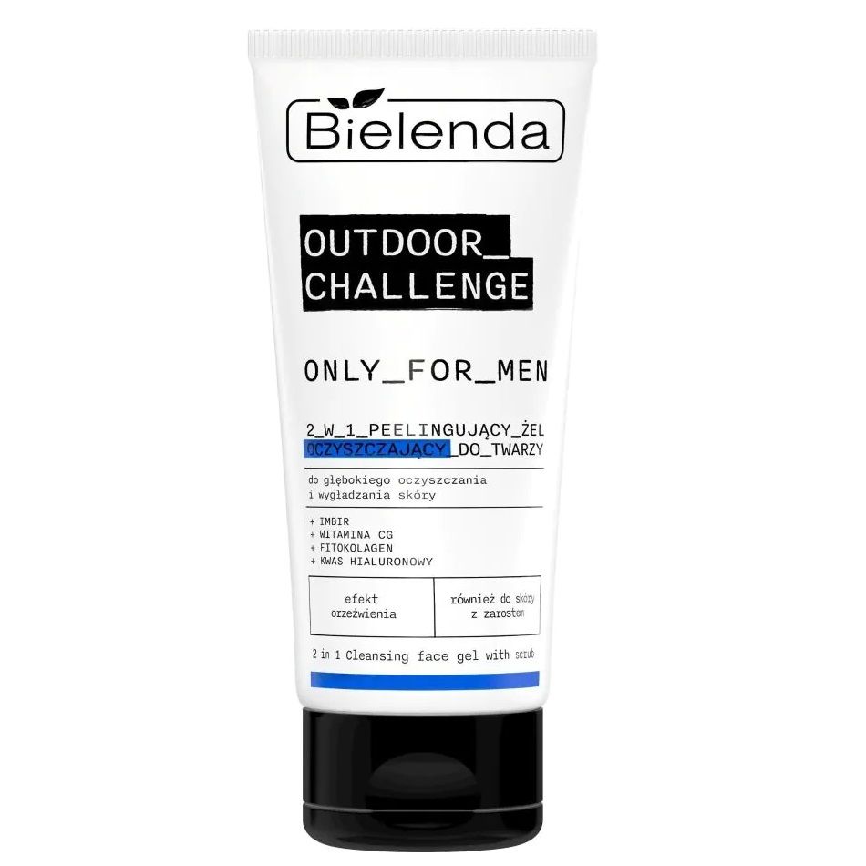 BIELENDA Only For Men Outdoor Challenge peelingujący 2w1 żel oczyszczający do twarzy 150g
