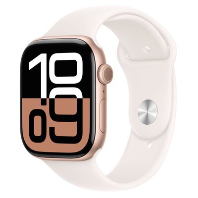 Apple Watch 10 GPS + Cellular 46mm z aluminium różowego złota pasek sportowy S/M Różowy