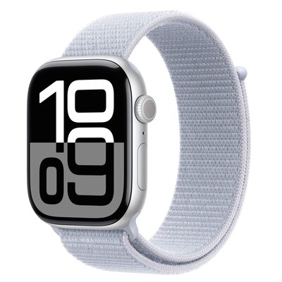 Apple Watch 10 GPS + Cellular 46mm z aluminium srebrne z opaską Błękitny Obłok