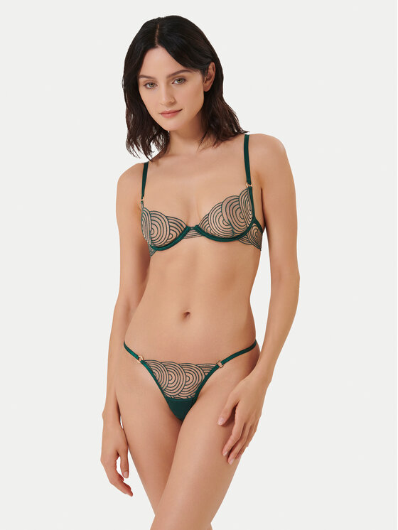 Bluebella Biustonosz z fiszbiną Aster 42402 Zielony