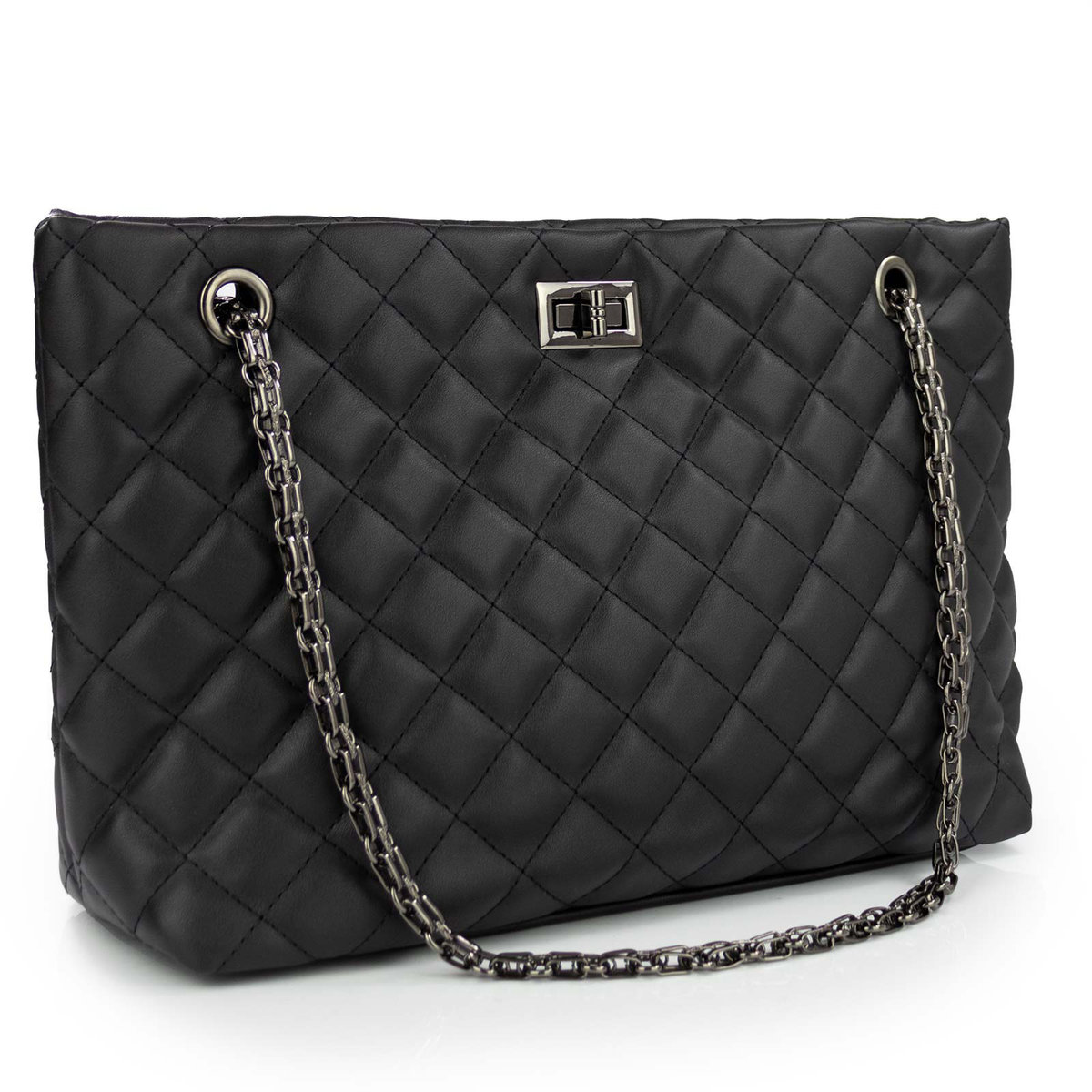 Alessio TOREBKA Damska PIKOWANA TORBA KLASYCZNA Shopper QUILTED