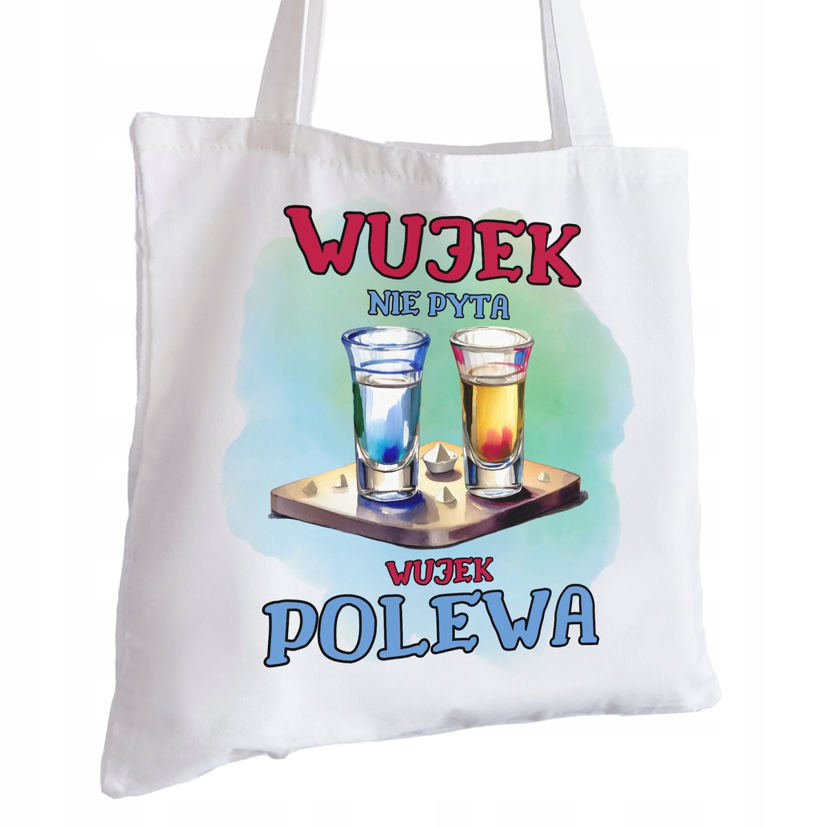 Torba Bawełniana biała dla Wujka Na Prezent ekologiczna Trwały Nadruk