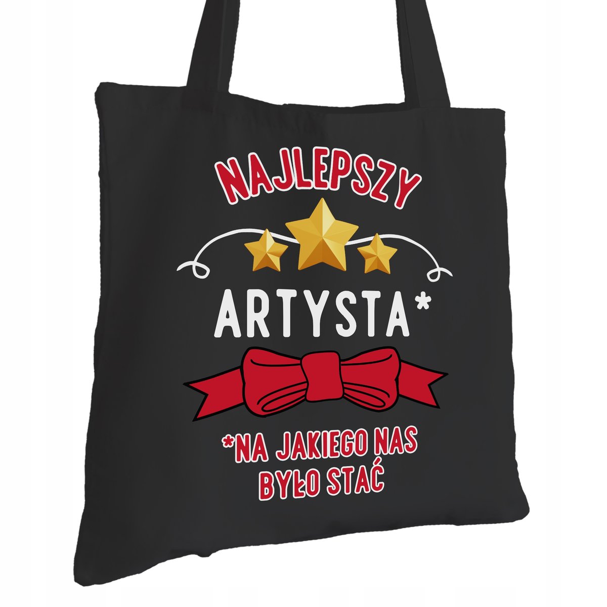 Torba Bawełniana dla Artysty Czarna Na Prezent ekologiczna Trwały Nadruk