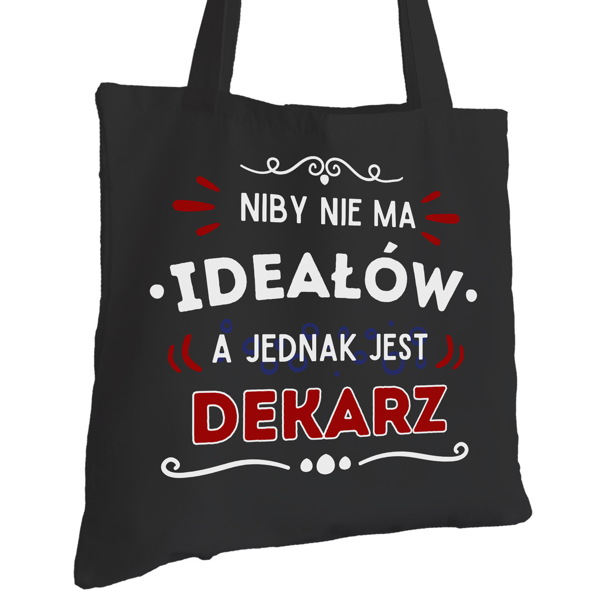 Torba Bawełniana dla Dekarza Czarna Na Prezent ekologiczna Trwały Nadruk