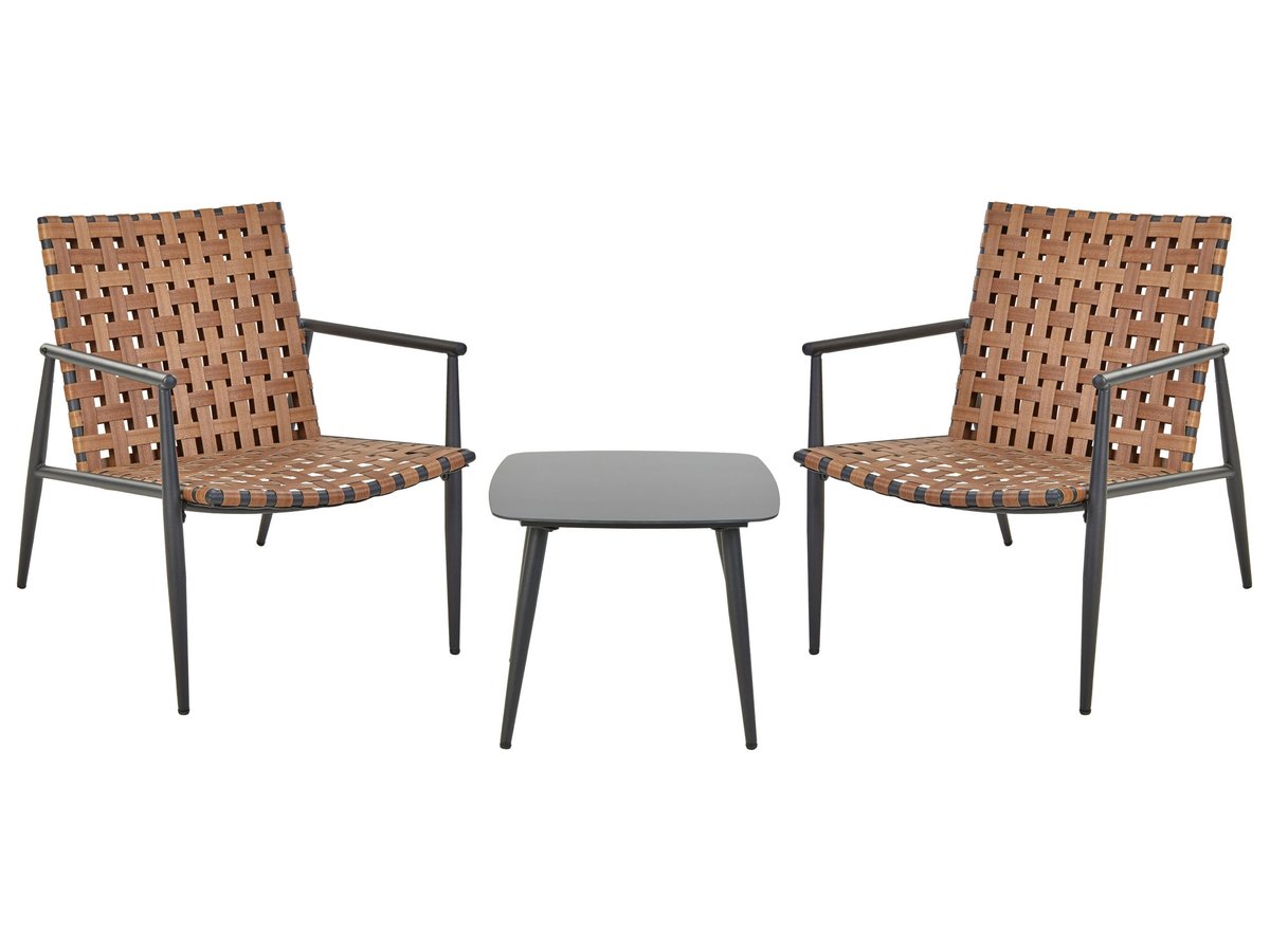 Zestaw mebli balkonowych Polyrattan Brązowy ZIRIA