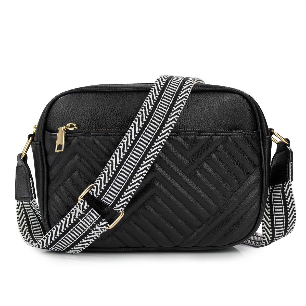 Alessio TOREBKA Damska PIKOWANA CROSSBODY na ramię PASEK QUILTED
