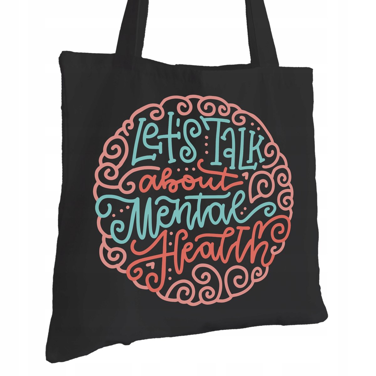 Torba Bawełniana dla Psychologa Czarna Prezent ekologiczna Trwały Nadruk