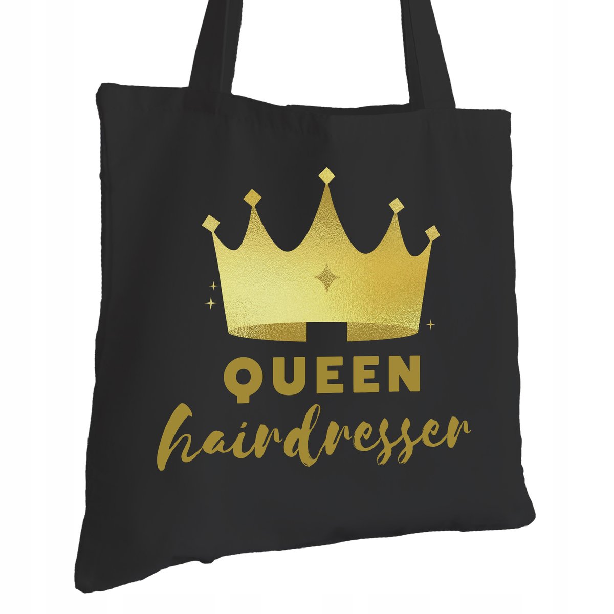 Torba Bawełniana dla Fryzjerki Czarna Prezent ekologiczna Trwały Nadruk