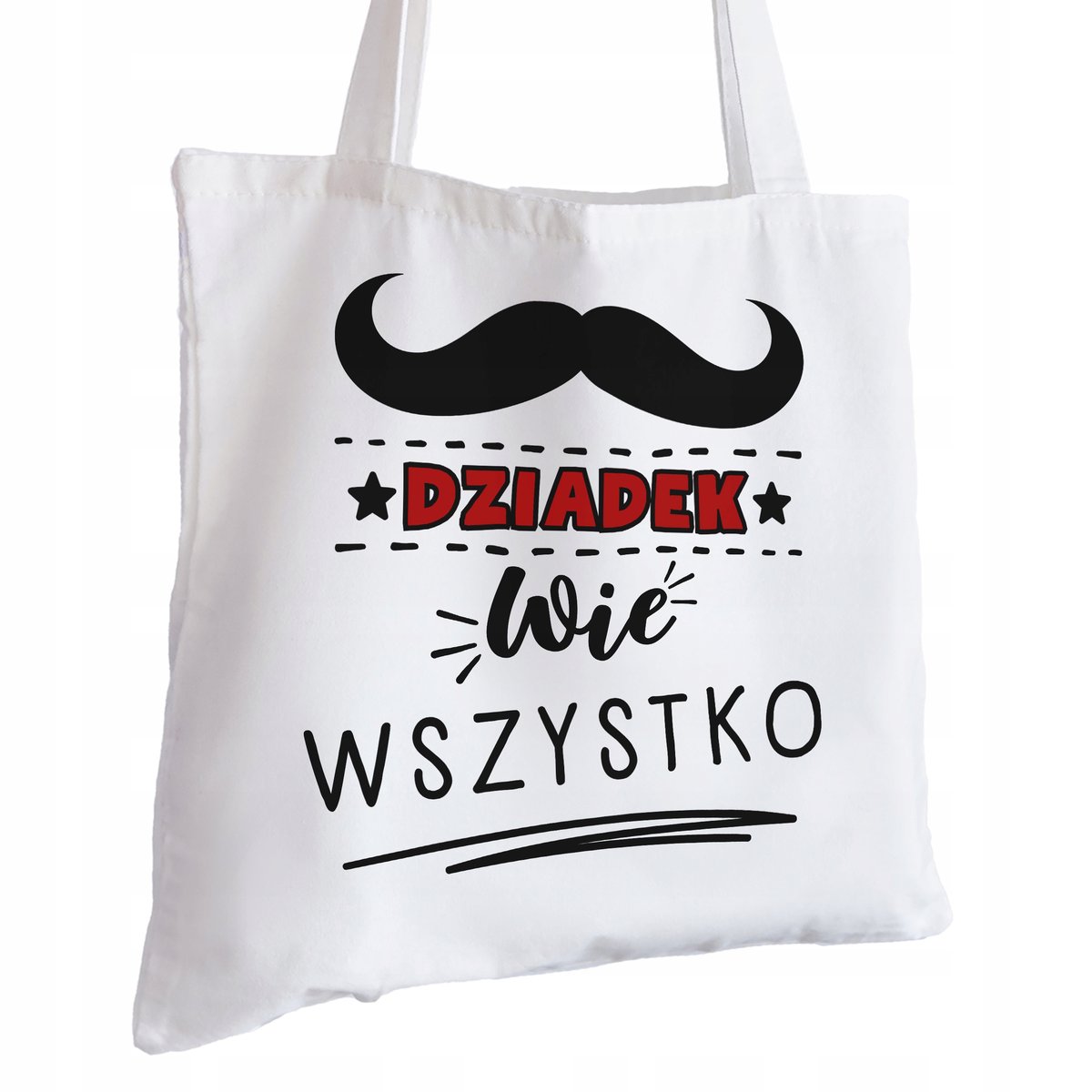 Torba Bawełniana biała dla Dziadka Na Prezent ekologiczna Trwały Nadruk