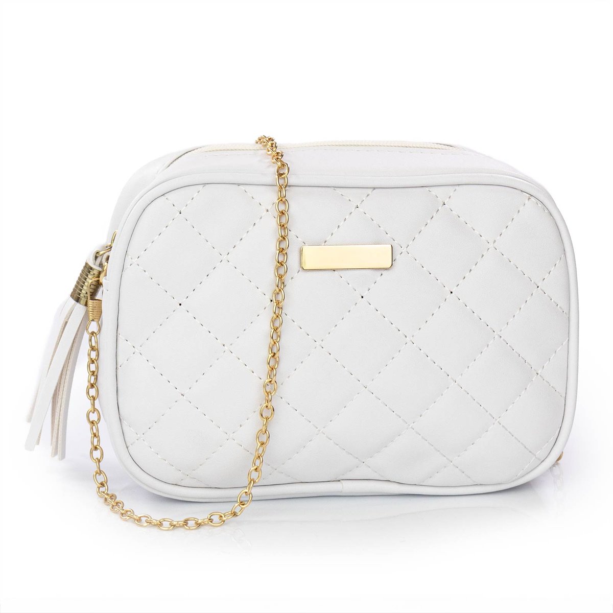 Alessio TOREBKA Damska PIKOWANA na ramię łańcuszek QUILTED CROSSBODY