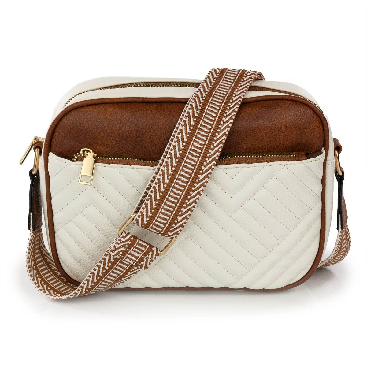 Alessio TOREBKA Damska PIKOWANA CROSSBODY na ramię PASEK QUILTED