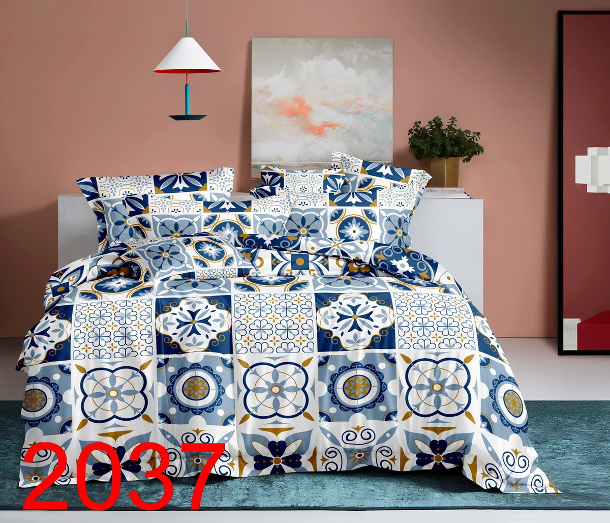 KOMPLET POŚCIELI 140x200 3D MOZAIKA PATCHWORK WZORY CERAMIKA