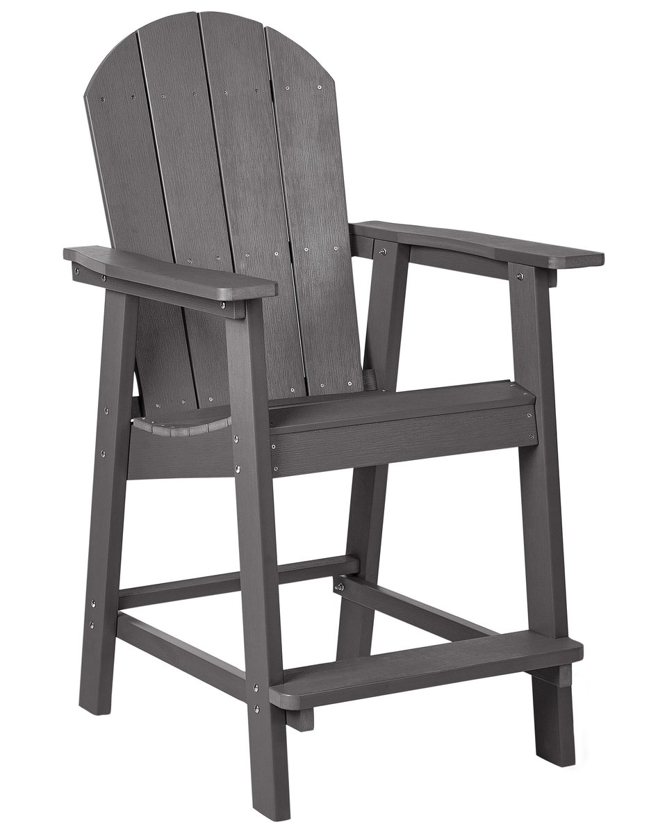 Krzesło barowe Materiał syntetyczny Ciemnoszary ADIRONDACK