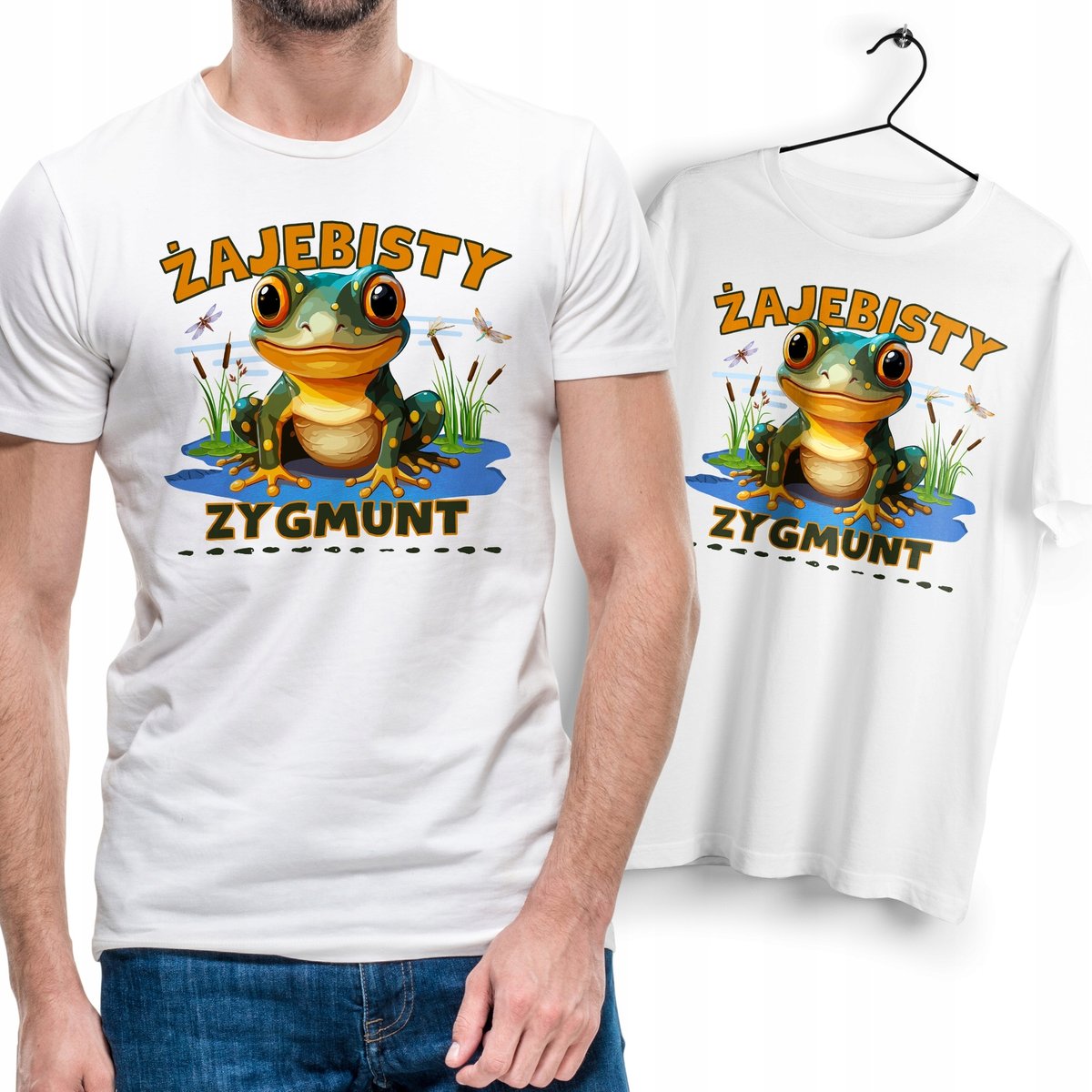 Koszulka Męska Biała Dla Zygmunta T-Shirt Podkoszulek Nadruk Na Prezent