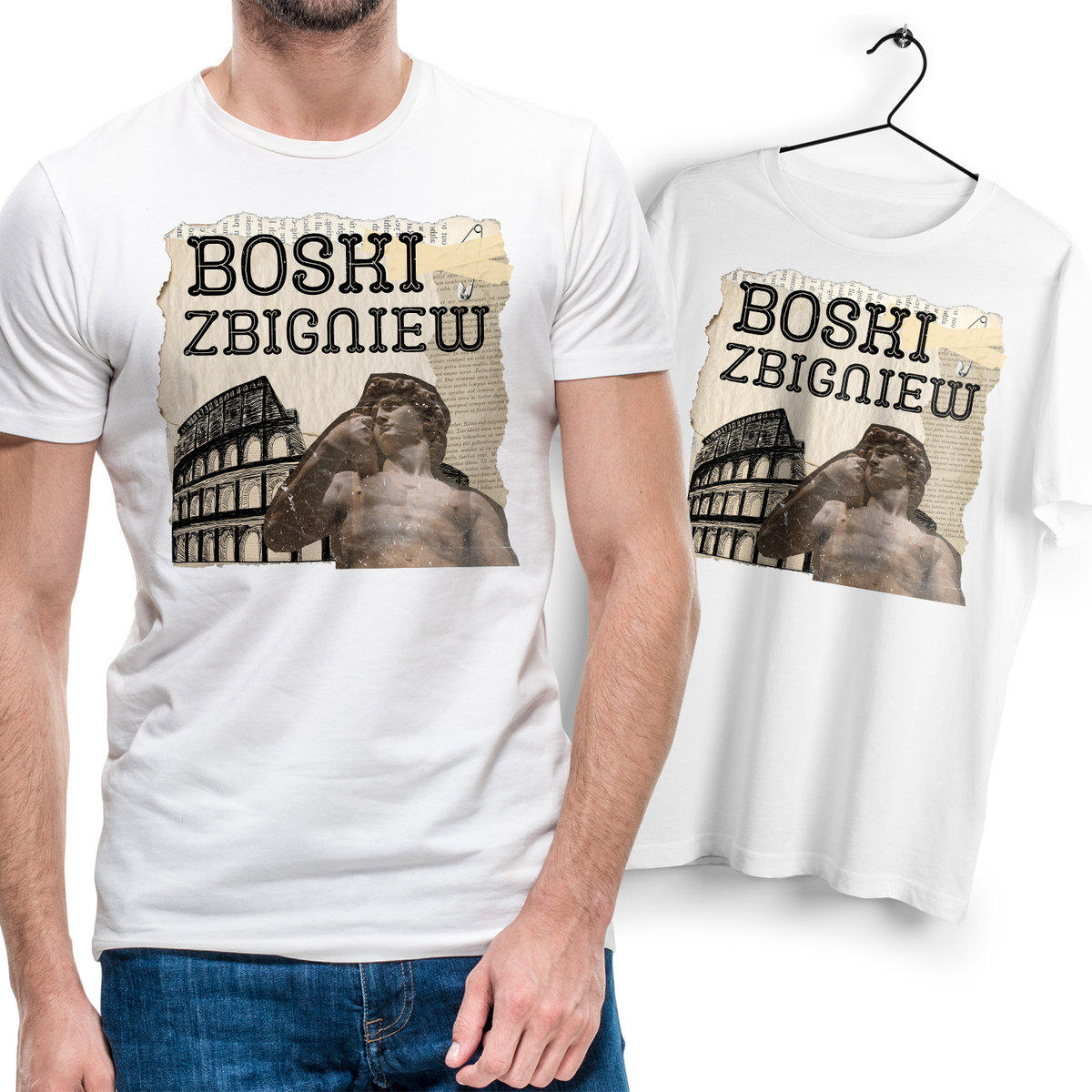 Koszulka Męska Biała Dla Zbigniewa T-Shirt Podkoszulek Nadruk Na Prezent