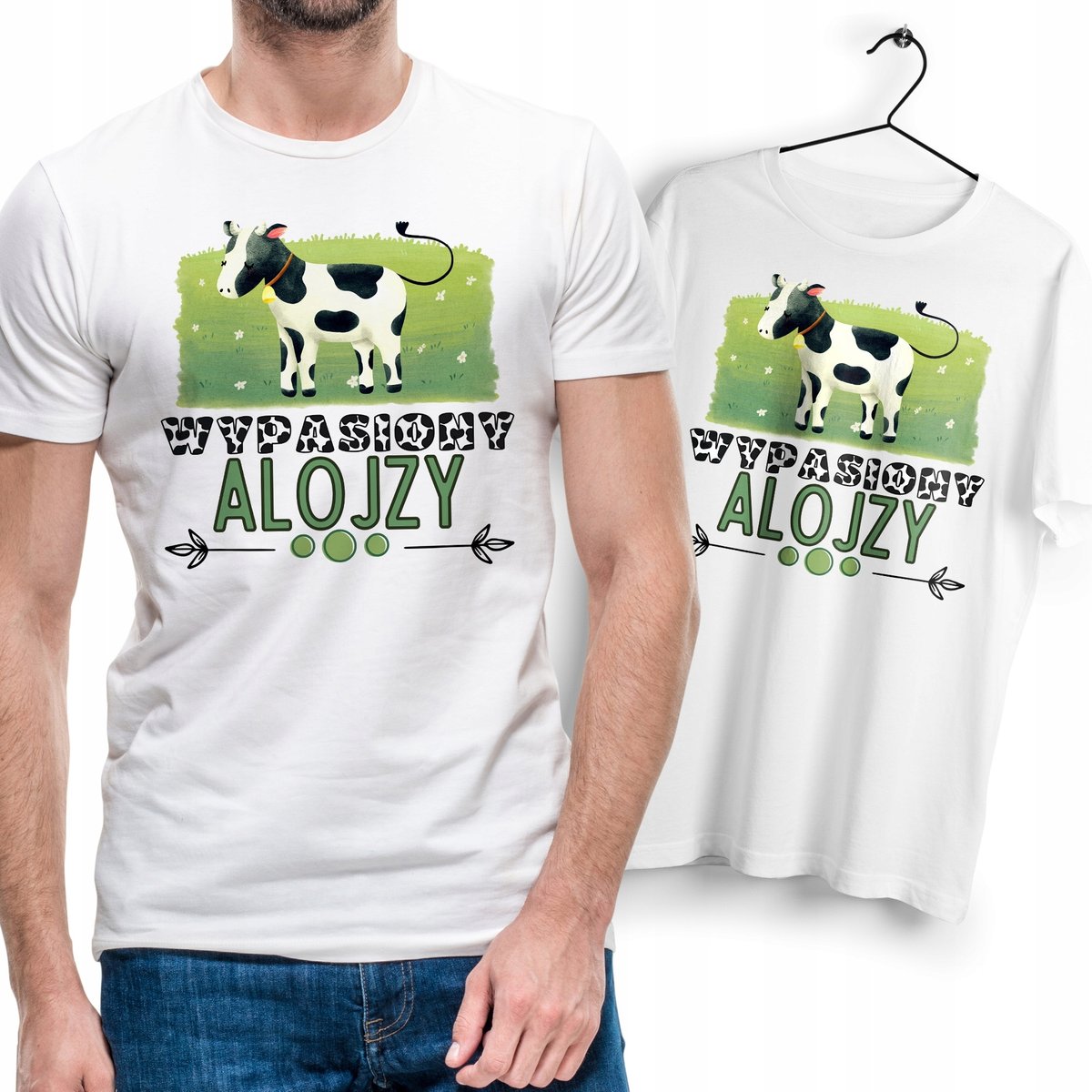 Koszulka Męska Biała Dla Alojzego T-Shirt Podkoszulek Nadruk Na Prezent