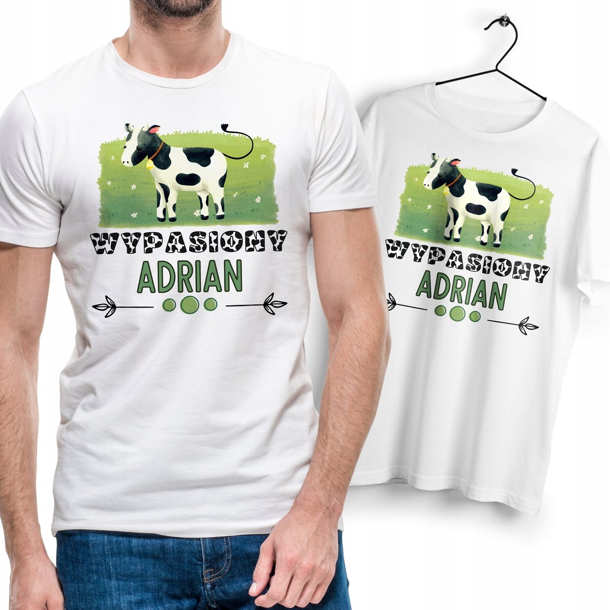 Koszulka Męska Biała Dla Adriana T-Shirt Podkoszulek Nadruk Na Prezent