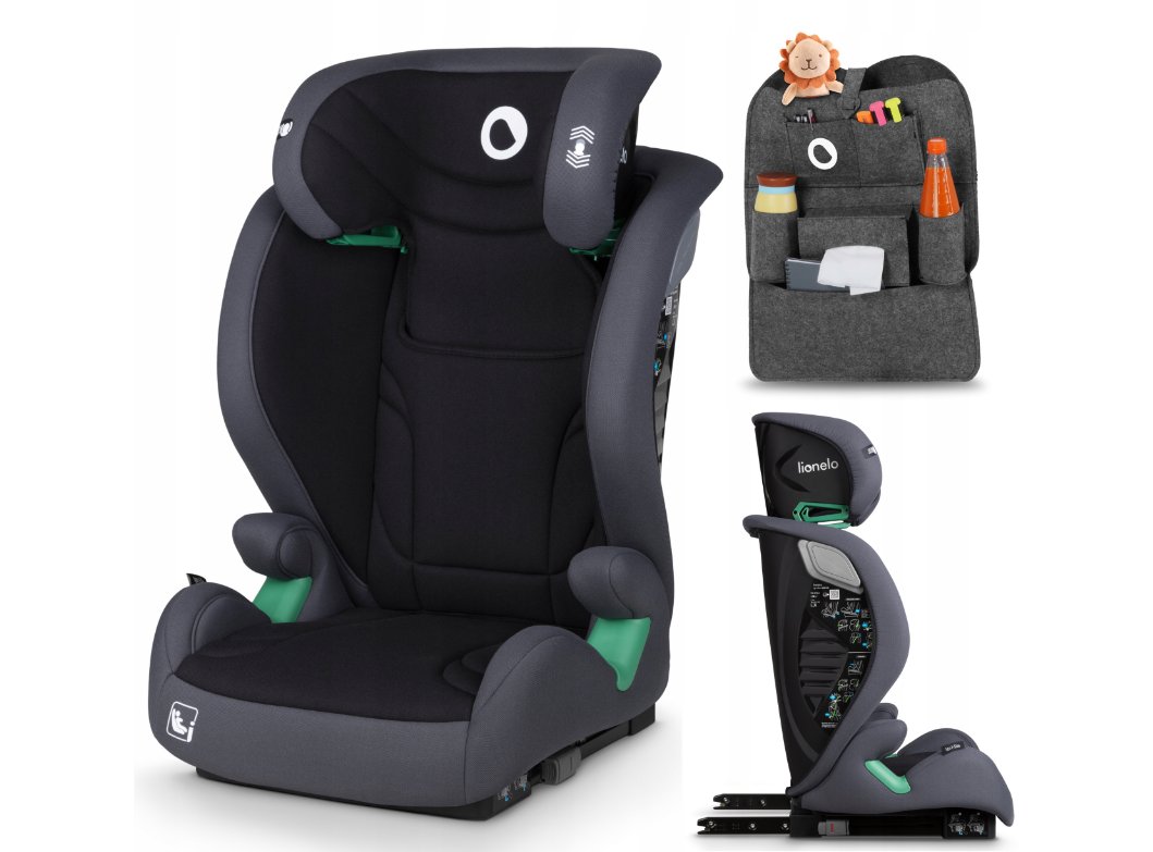 Fotelik samochodowy isofix 100-150cm 15-36kg SZEROKIE SIEDZISKO Lionelo Igo