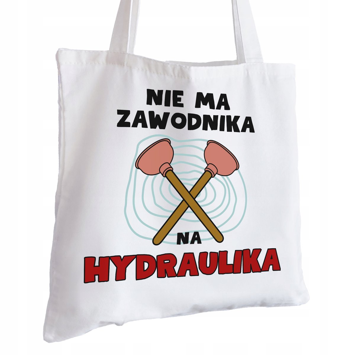 Torba Bawełniana biała dla Hydraulika Na Prezent ekologiczna Trwały Nadruk